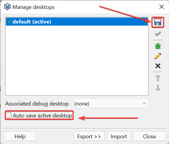 Configurações de Desktop no Lazarus