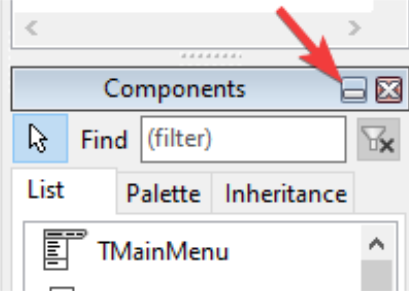Botão de minimizar na doca