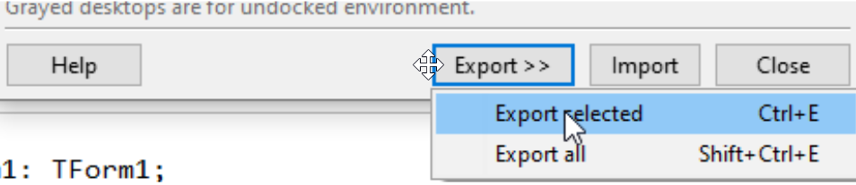 Exportando perfil de desktop