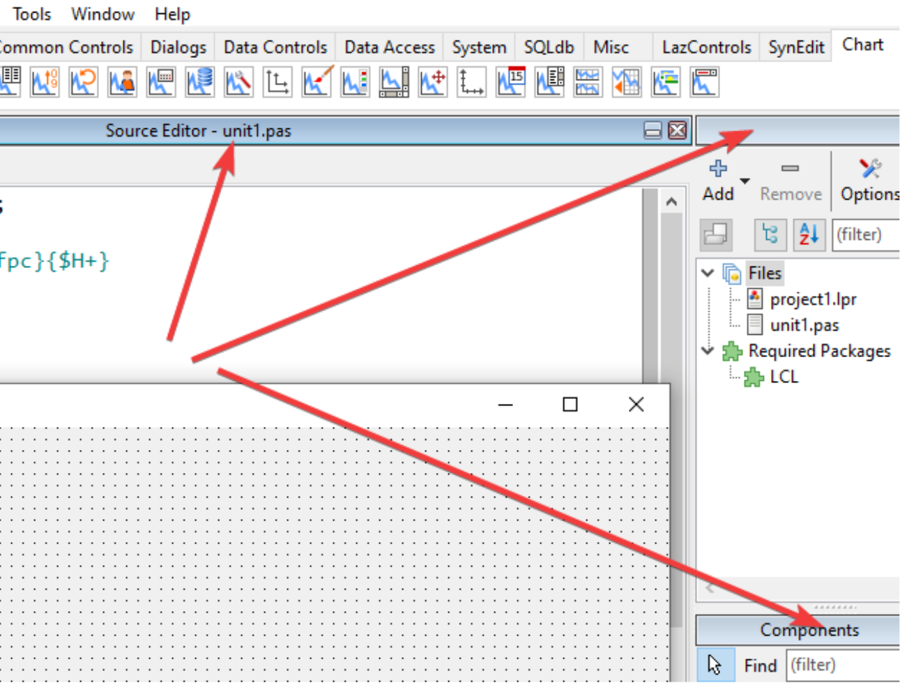 Exemplo de nomes nos cabeçalhos