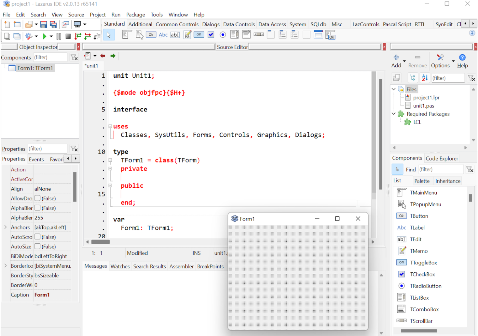 Interface final da IDE configurada