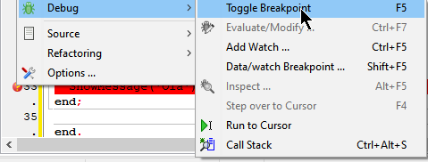 Breakpoints no Lazarus