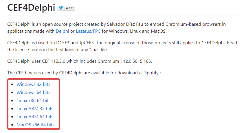 Página de Download do Runtime