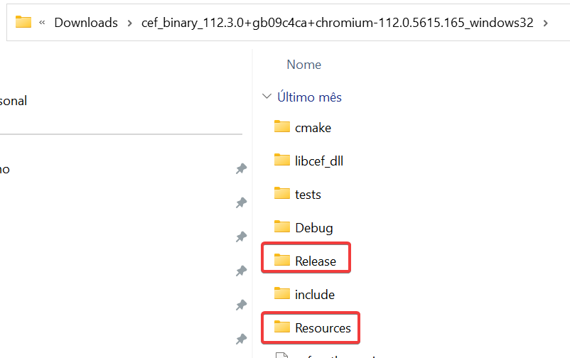 Subpastas Release e Locales