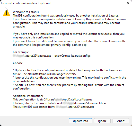 Mensagem de restauração do Lazarus