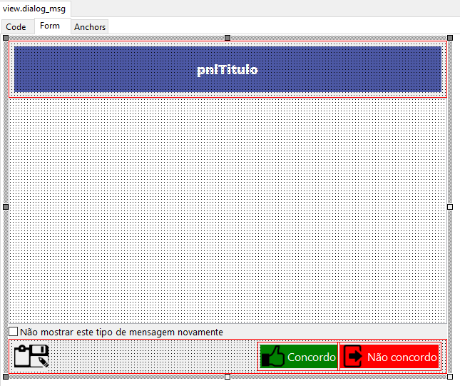 Formulário de diálogo padrão