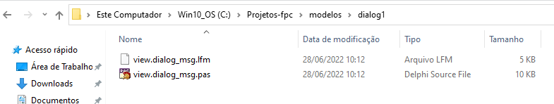 Pasta de modelos organizada