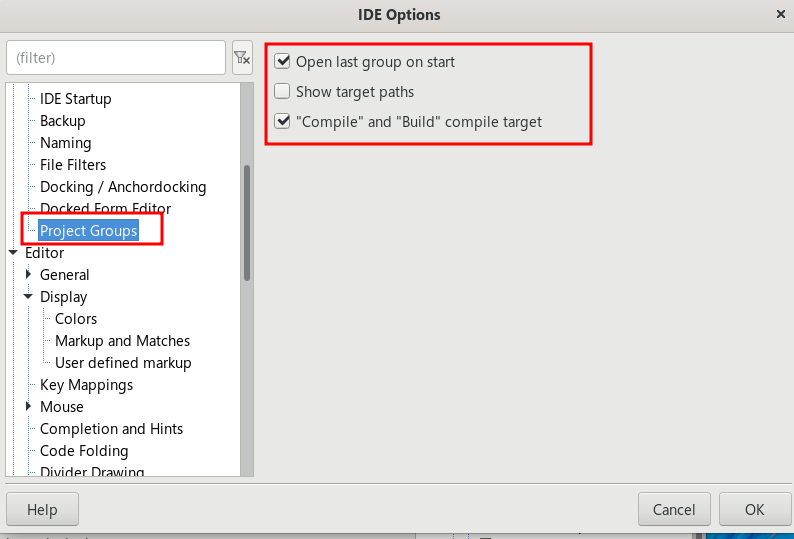 Configuração do Gerenciador de Projetos no Lazarus