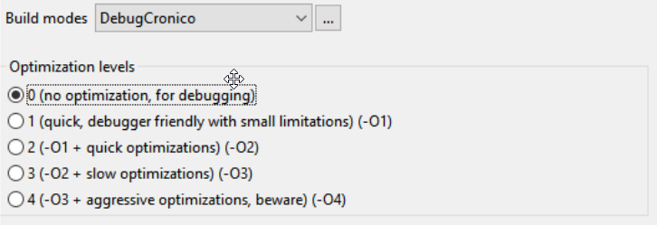 Optimizations levels